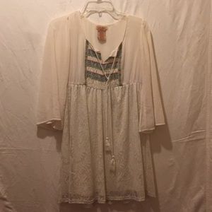 Women's lace over liner top NWOT